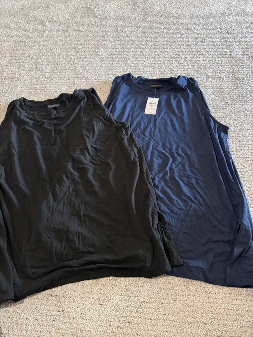 J. Jill Navy Blue Short Sleeve Crewneck Tee